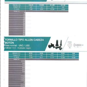 Tipo allen cabeza botón